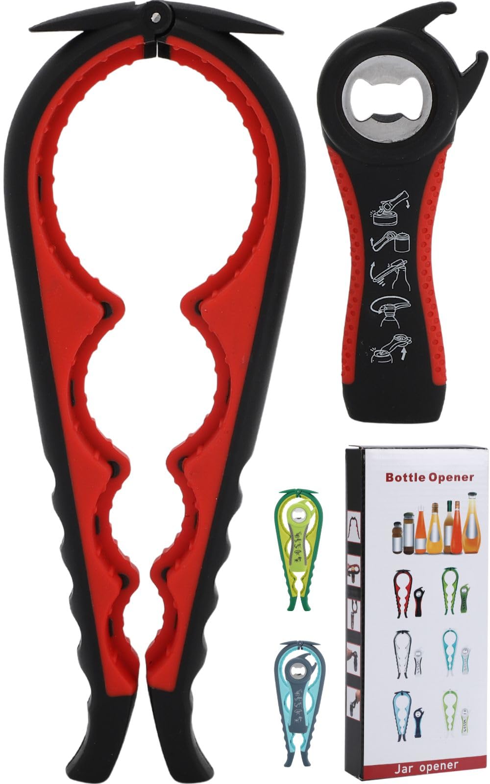 グレーと赤の瓶の蓋オープナー Amazon | ダクション 瓶の蓋 オープナー 蓋開ける道具 蓋開け キャップ